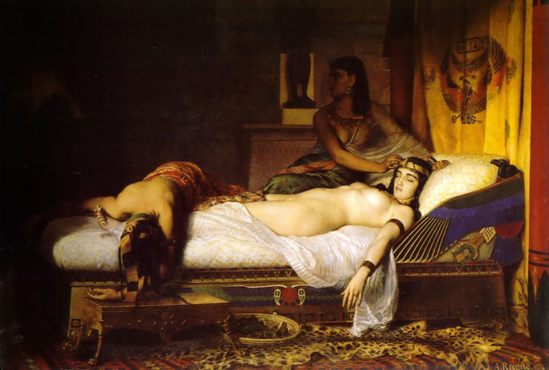 Дж.А.Риксенс Смерть Клеопатры 1874 Холст,масло 200x290 Музей Тулузы.Франция