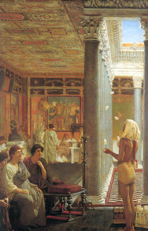 Л.Альма-Тадема Египетский фокусник 1870 Холст,масло 78,7x48,9 Частная коллекция