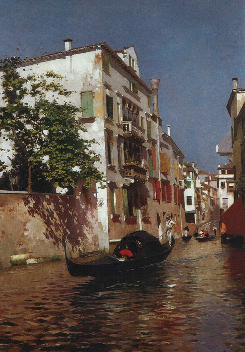 Rubens Santoro The canals of Venice Oil on canvas 101,9x73 Auction Sotheby's