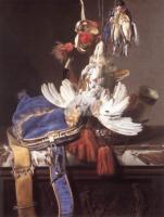 В.ван Эльст Охотничий натюрморт 1665 Холст,масло Музей искусств,Бремен