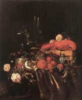 D.de Hem Still-life with fruit,flowers and a lobster 1660