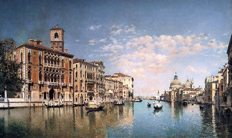 F.del Campo The Grand Canal Looking Towards Santa Maria Della Salute 1892 Oil on canvas 96,5x61 Private collection