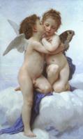 W.A.Bouguereau Amour and Psihe in the childhood 1889 Oil on canvas 119,5x71 Private collection.France.