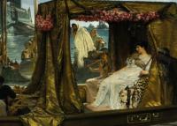 L.Alma-Tadema Antony and Cleopatra 1883 Oil on panel 65,4x92,1 Margaret Brown Collection