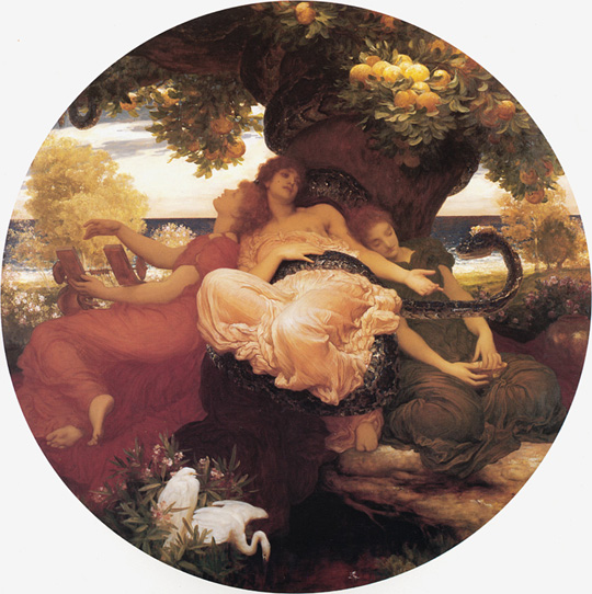F.Leighton The Garden of the Hesperides 1892 Oil on canvas.diammeter 169 Lady Lever Art Gallery