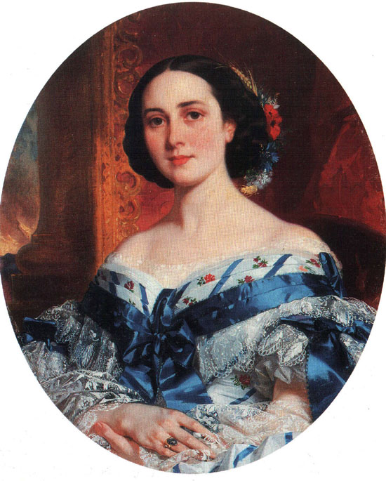 E.F.M.J.Deveria Portrait de Marie-Lucie de Selle de Beauchamp Oil on canvas 74x61 Auction Sotheby's
