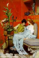 L.Alma-Tadema Recognition 1869 Oil on canvas 55,8x37,6 Private collection.The Great Britain.