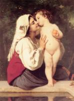 W.A.Bouguereau The kiss 1863 Oil on canvas 113,7x86,4 Private collection