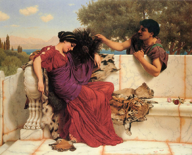 J.W.Godward The Old,old story 1903 Oil on canvas 130,8x71,1 Private collection