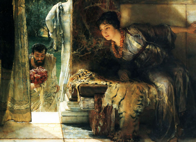 L.Alma-Tadema Welcome Footsteps 1883 Oil on canvas 41,9x54,6 Private collection