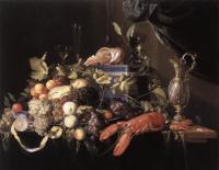 D.de Hem Still-life with fruit and a lobster 1648