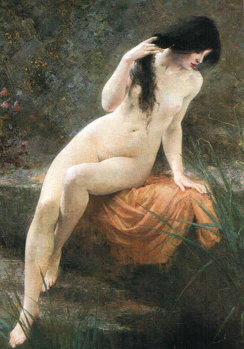 J.J.A.Laurens The Bather 1864 Oil on canvas 160x116,2 Auction Sotheby's