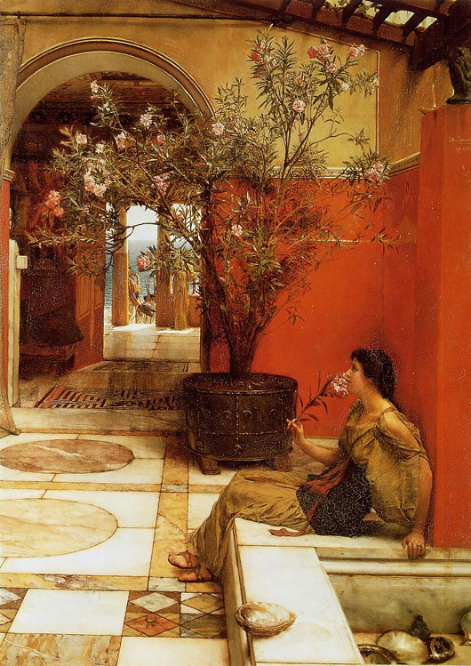 L.Alma-Tadema An Oleander 1882 Oil on wood 92,8x64,7 Private collection