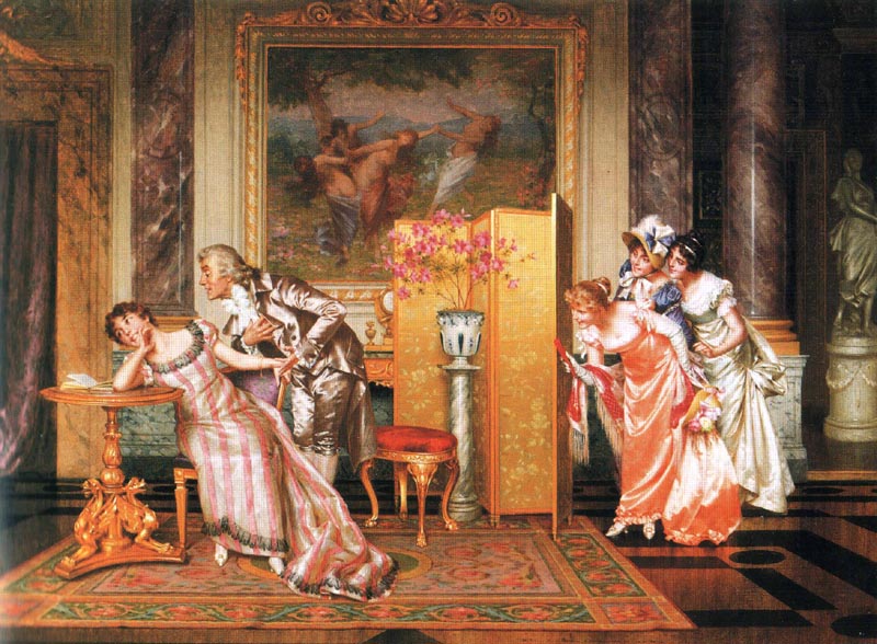 V.Reggianini A declaration of love Oil on canvas 74,9x101,6 Auction Sotheby's