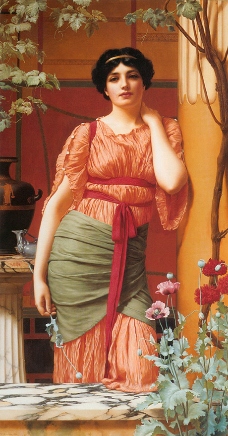 J.W.Godward Nerissa 1906 Oil on canvas 152,4x82,6 Auction Sotheby's