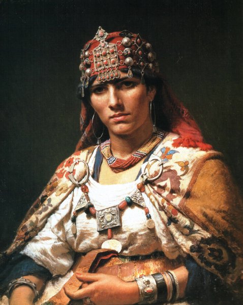 F.A.Bridgman Portrait of a Kabylie Woman 1875 ilie Woman 1875 Oil on canvas 72,4x58,4 Courtesy Vance Jordan Fine Art