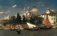 Martin Rico y Ortega View of Santa Maria della Salute from the canal Oil on canvas 80x125,7 Auction Sotheby's