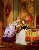 Ch.E.Boutibonne A Warm Reception 1868 Oil on panel 55,2x43,2 Private collection