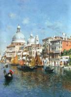 Rubens Santoro The Grand Canal ,looking towards Santa Maria della Saluta. Venice Oil on canvas 50,3x37,5 Auction Christie's