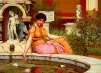 J.W.Godward A Lily Pond 1917 Oil on canvas Private collection