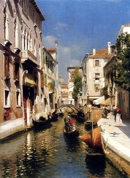 Rubens Santoro Venice Oil on canvas 50,2x36,8 Private collection
