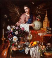 Allegory of Vanity. Based on the Spanish-Dutch still-life paintings of the XVII century.