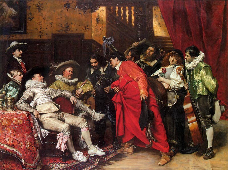 F.Roybet The Troubadours 1887 Oil on canvas 146x113 Private collection
