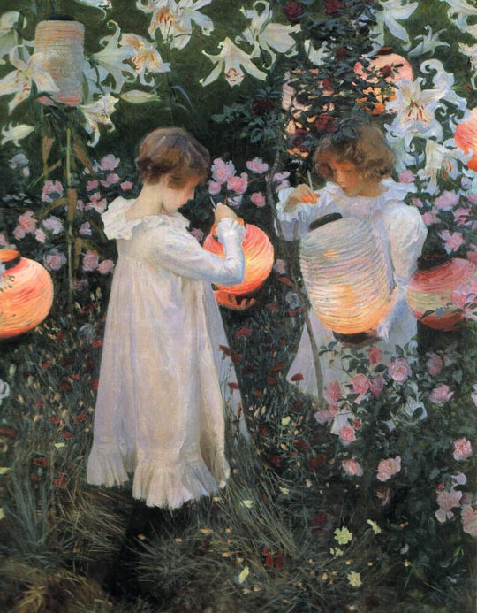 J.S.Sargent Carnation, Lily, Lily, Rose 1886 Oil on canvas 153,7x174 The Tate Gallery. London