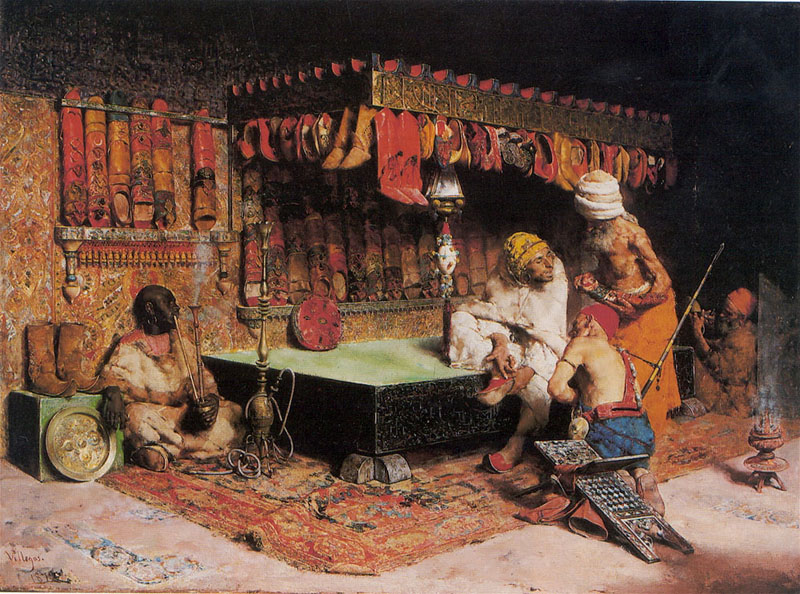 Jose Villegas y Cordero The Slipper Merchant 1872 Oil on canvas 48,2x65 The Walters Art Museum Baltimore