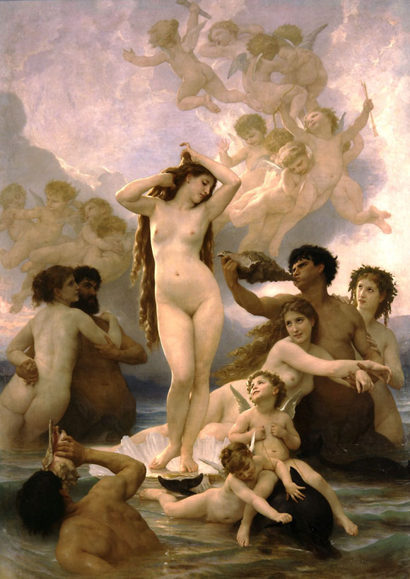 W.A.Bouguereau Birth of Venus 1879 Oil on canvas 300x218 Paris,Museum Orce