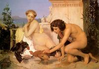 Ж.Л.Жером Юные греки, наблюдающие бой петухов 1846 Холст, масло 143х204 Музей Д'Орсе. Париж