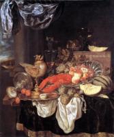 A.H.van Baieren Still-life with a lobster 1653
