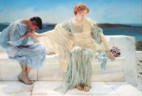 L.Alma-Tadema Ask me No More 1906 Oil on canvas 115x80 Private collection