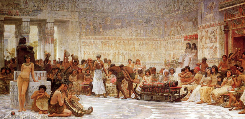 Э.Лонг Египетский пир 1877 Холст,масло 189,2x381 Галерея искусств.Бредфорд