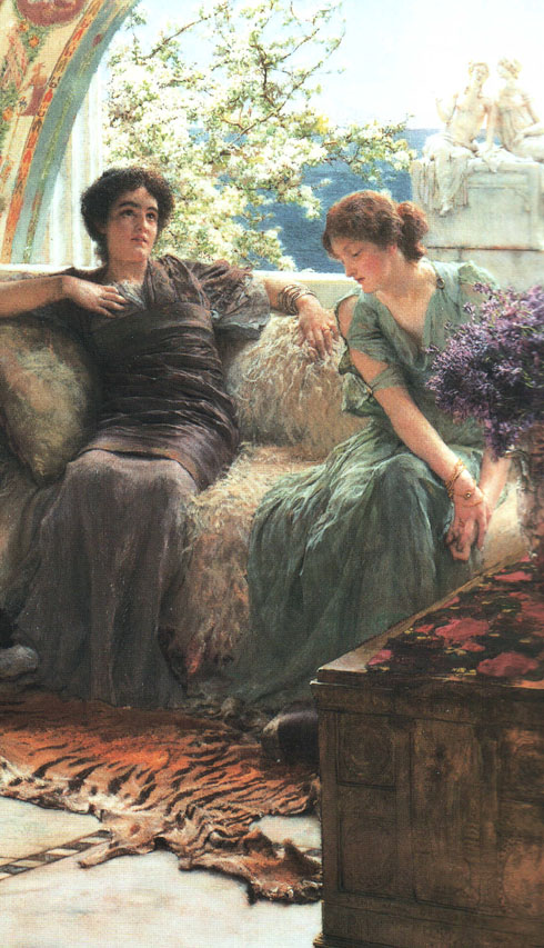 L.Alma-Tadema Unwelcome Confidence 1895 Oil on wood 47,5x28,5 Private collection