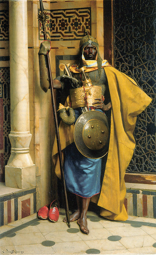 L.Deutsch A Palace Guard 1892 Oil on canvas 132,4x83,8 Auction Christie's
